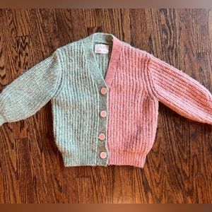 Zara Girls two tone cardigan sweater